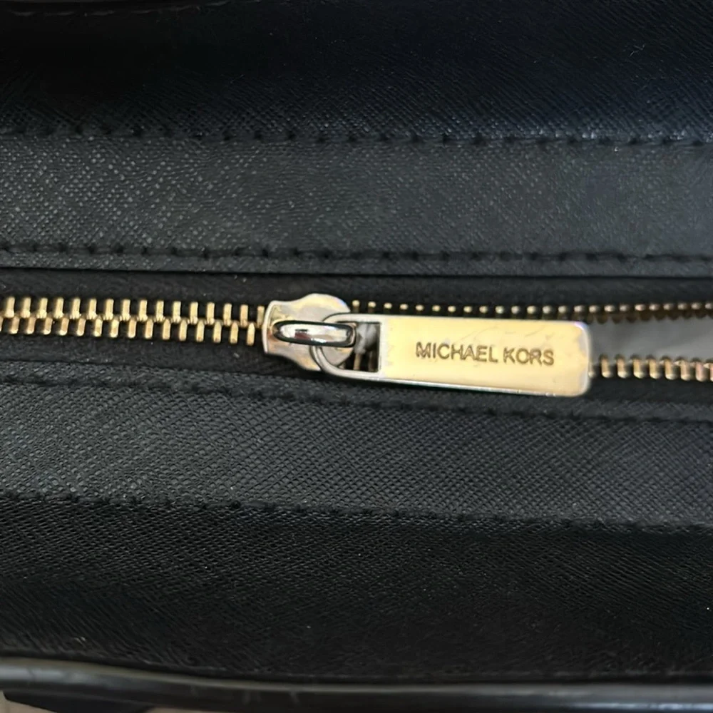 Michael Kors Black and Gold Satchel Bag - Picture 4 of 14